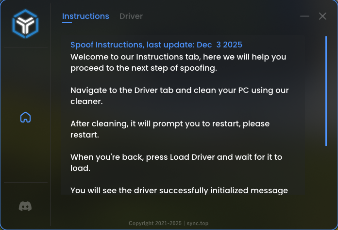 Sync HWID Spoofer UI